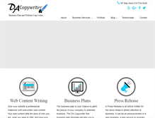 Tablet Screenshot of dacopywriter.com